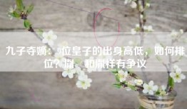 九子夺嫡：9位皇子的出身高低，如何排位？胤禩和胤祥有争议
