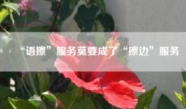 “语擦”服务莫要成了“擦边”服务