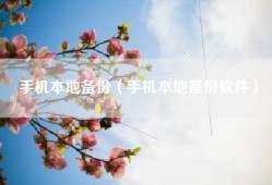 手机本地备份（手机本地备份软件）