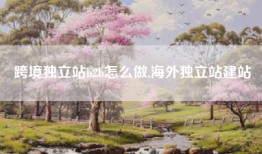 跨境独立站b2b怎么做,海外独立站建站