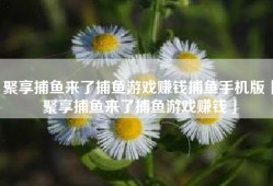聚享捕鱼来了捕鱼游戏赚钱捕鱼手机版「聚享捕鱼来了捕鱼游戏赚钱」