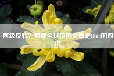 两级反转？百度全球范围流量是Bing的四倍