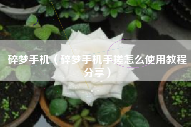 碎梦手机（碎梦手机手搓怎么使用教程分享）