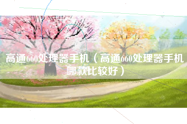 高通660处理器手机（高通660处理器手机哪款比较好）