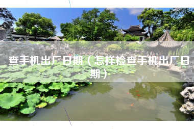 查手机出厂日期（怎样检查手机出厂日期）