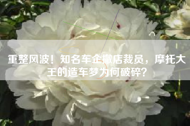重整风波！知名车企撤店裁员，摩托大王的造车梦为何破碎？