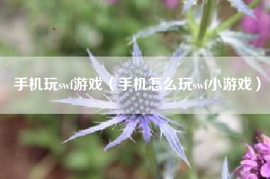 手机玩swf游戏（手机怎么玩swf小游戏）